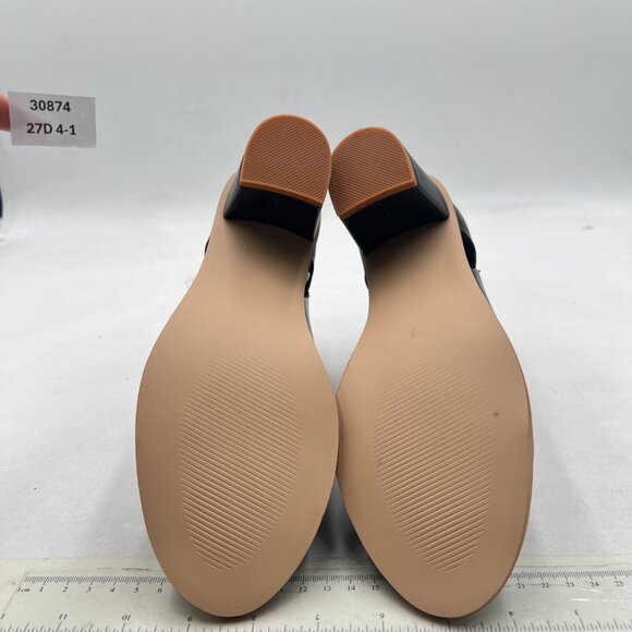 YDN Black Peep Toe Low Chunky Heels Back Zipper Sandal Ankle Boots Comfy Shoes - Picture 7 of 8